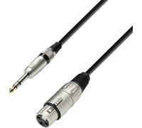Câble de micro Adam Hall série 3 Star Adam Hall K3BFV0300 [1x XLR femelle - 1x Jack mâle 6.35 mm] 3.00 m noir