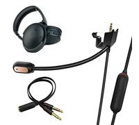 Câble de micro perche compatible avec Bose QC35 II - Câble de rechange QCSE, QC45, QC35 - Casque de jeu 3,5 mm avec microphone à perche pour manette Xbox, PS5, PS4, PC (interrupteur muet micro)