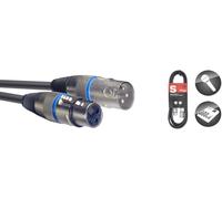 Câble de Microphone, 3 Mètre , Bleu, XLR/XLR