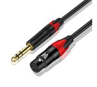 Câble de Microphone 6.35mm vers XLR, 1/4 pouces mâle vers XLR mâle, condensateur de câble Audio for mélangeur, amplificateur, micro, haut-parleur de guitare(6.5 TRS Mic Cable(F),8m)