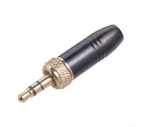 Câble de microphone de rechange jack 3,5 mm TRS | Convient aux câbles jusqu'à 6 mm de diamètre, serre-câble robuste, assure une transmission stable du signal, finition noire