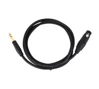 Cable de microphone double canal XLR vers 6,35 noir de 2 m