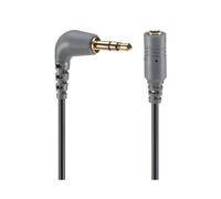 Câble de Microphone SC3 de Remplacement pour 3.5Mm TRRS Mâle à Femelle TRS Adaptateur Accessoires de Microphone, SC3 Noir