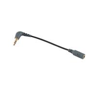 Câble de microphone SC3 de remplacement pour adaptateur TRRS mâle vers TRS femelle 3,5 mm, noir