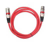 Câble de Microphone symétrique à 3 Broches XLR mâle à XLR Femelle Câble de raccordement symétrique Câble d'extension OFC pour amplificateur mélangeur de Microphone (Rouge 1m)