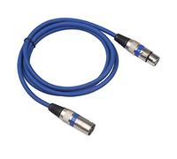 Câble de Microphone symétrique à 3 Broches XLR mâle à XLR Femelle Câble de raccordement symétrique Câble d'extension OFC pour amplificateur mélangeur de Microphone (Bleu 2m)