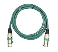 Câble de Microphone symétrique à 3 Broches XLR mâle à XLR Femelle Câble de raccordement symétrique Câble d'extension OFC pour amplificateur de mélangeur de Microphone (Vert 3m)