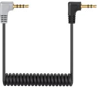 Câble de Microphone TRS vers TRRS,3,5 mm Mâle à Mâle Angle Droit câble patch pour Rode VideoMic,VideoMicro Go et Autres Microphones Externes Replacement Rode SC7 Câble Noir
