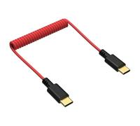 Câble de microphone USB C vers USB C spiralé compatible avec DJI Mic Mini, Mic 2, Mic 1, Rode Wireless PRO, GO II, GO, Hollyland Lark M1 M2 150, plaqué or, pour iPhone 16 15, Samsung Galaxy, Android