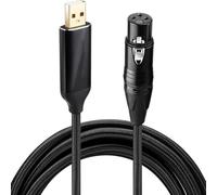 Câble de microphone USB vers femelle 3 broches pour micros à condensateur dynamique et enregistrement PC