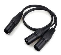 Câble de microphone XLR,3 broches mâle vers 2 mâles,câble patch DMX en cuivre sans oxygène,0,5 m.[J288]