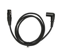 Câble de Microphone XLR, Câbles de Son XLR, Cordon de Microphone XLR à 3 Broches plaqué Argent Mâle à Femelle à Angle Droit pour Amplificateur de Haut-Parleur 4,9 Pieds