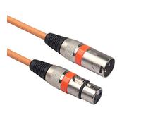 Câble de Microphone XLR mâle à XLR Femelle à 3 Broches Câble de raccordement équilibré Câble d'extension MIC OFC pour amplificateur mélangeur de Microphone (Orange 1m)
