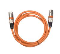 Câble de Microphone XLR mâle à XLR Femelle à 3 Broches Câble de raccordement symétrique Patch MIC Câble d'extension OFC pour amplificateur mélangeur de Microphone (Orange 5m)