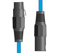 Câble de microphone XLR mâle vers XLR femelle, bleu, 3 m