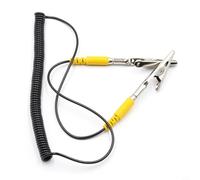 Câble de mise à la terre antistatique à double tête avec résistance de 1 MΩ, câble en PVC de 1,8 m, double clips pour protection ESD en électro