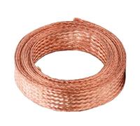Câble de mise à la terre plat tressé en cuivre nu de 3 mètres - Câble tressé étamé flexible pur for la mise à la terre, la liaison et les connexions électriques(50 square)