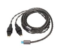 Câble de Mise à Niveau de Remplacement pour écouteurs, Câble Sonore en Cuivre plaqué Argent à 4 Cœurs et 2 Broches pour HD545 pour HD565 pour HD600 pour HD58X pour HD650 (Gris froid)