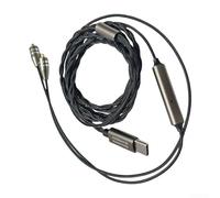 Câble de mise à niveau d'écouteurs MCX de type C vers 3,5 mm avec microphone et puce Cx31993 pour Shure Se215 Se846 Noir (Type-C)