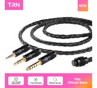 Câble de mise à niveau HIFI plaqué argent TRN T2 Pro16 Core pour écouteurs, 2.5 5 broches/3.5/4.4/Type C 5 broches/QDC/MMCX/0.75/0.78 Black mmcx 3.5