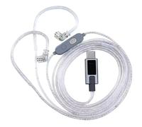 - Câble de mise à niveau plaqué argent M2 Dual Mic Type-C pour QKZ