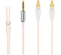 Câble de mise à niveau pour casque avec noyau bi-matière 8 brins : cuivre plaqué argent et cuivre sans oxygène pour une meilleure résolution et imagerie (4,4 mm)