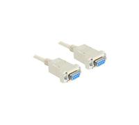 - Câble de modem nul - DB-9 (F) pour DB-9 (F) - 1.8 m - gris