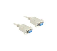 - Câble de modem nul - DB-9 (F) pour DB-9 (F) - 3 m - gris