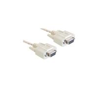 - Câble de modem nul - DB-9 (F) pour DB-9 (F) - 5 m - vis moletées - gris