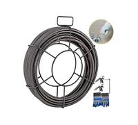 Câble de Nettoyage de Canalisations 1500cm de 4 Formes Différentes de Coupeurs Noir