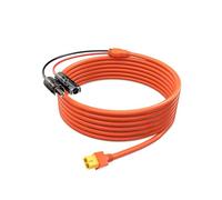 Câble de panneau solaire vers fiche XT60, 5 m, câble de charge solaire, 12 AWG, compatible avec EF DELTA 2 et River Pro MAX Powerstation 757, générateur solaire, panneau solaire (5 m)