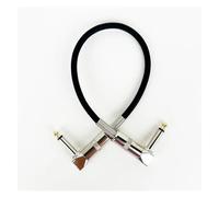 Câble de pédale d'effets guitare 15cm/30cm/60cm, connecteur Patch plat 6.35mm, prise Mono, adaptateur fil à noyau cuivre, ligne tête ronde(KB119-TRS,0.3m)