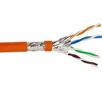 Câble de pose Helos High Quality,Cat.7 câble brut, S/FTP, PiMF, LSZH, orange, tambour 500m -Câble brut Cat.7, 600MHz