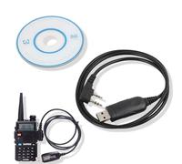 Câble De Programmation Compatible UV-5R, 5RA, 5R Plus, 5RE, UV3R Plus, BF-888S, 5R EX, 5RX3 - Connexion Facile pour Mise À Jour des Fréquences - Noir, Haute Qualité, USB Programming Cable