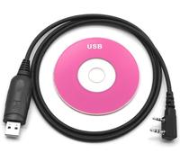 Câble De Programmation Usb Compatible Avec Radio Baofeng Uv-5R Uv-82 Kenwood Tk-3000 Tk-3201 Tk-3401 Tk-3402 Tk-3501E Tk-3701D Th-F7E Th-K20 Th-22E Quansheng Puxing Talkie Walkie