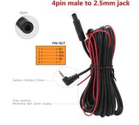 Câble de prolongation vidéo - OKUMGGYJ - 6m - Mâle 4 broches - Jack 2.5mm - Compatible caméras de recul