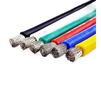 Câble de protection 1 mètre 8AWG 10AWG 12AWG 14AWG 22AWG 24AWG câbles électriques électriques for voiture automobile fils fil de cuivre câble en Silicone fil de terre (Color : Red, Size : 20 AWG)