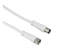 Câble de raccord SAT, fiche F mâle - fiche coax. mâle, 1,5 m, 90 dB