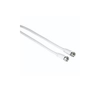 Câble de raccord . SAT, fiche mâle F - fiche mâle F, 1,5 m, 75 dB, blanc