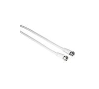 Câble de raccord . SAT, fiche mâle F - fiche mâle F, 5 m, 75 dB, blanc