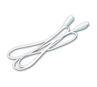 Câble d'alimentation 0,5m Blanc Mâle à Femelle Type E 18 AWG 50 cm Cordon d'alimentation pour Luminaires LED sous meuble 230V