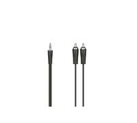 Câble de raccordement Hama 00205110 Jack / Cinch-RCA audio [2x Cinch-RCA mâle - 1x Jack mâle 3.5 mm] 1.5 m noir