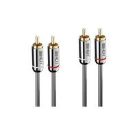 Câble de raccordement 35345 RCA audio [2x Cinch-RCA mâle - 2x Cinch-RCA mâle] 1 m anthracite