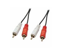 Câble de raccordement 35666 Cinch-RCA audio [2x Cinch-RCA mâle - 2x Cinch-RCA mâle] 20.00 m noir