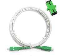 Câble de raccordement à fibre optique,fibre monomode simplex,câble de chemin à fibre optique SC/APC vers SC/APC,câble LSZH jaune 9/125 ¿m OD-3,0 mm (White,5 Meters)