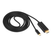 Câble de raccordement Akyga 1.8 m noir AK-AV-18 Câble USB-C