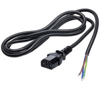 Câble de raccordement Akyga alimentation [1x extrémité(s) ouverte(s) - 1x Secteur femelle C13] 1.50 m noir