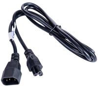 Câble de raccordement Akyga alimentation [1x Fiche femelle (forme de trèfle) C5 - 1x Secteur mâle C14] 1.50 m noir