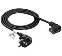Câble de raccordement Akyga alimentation [1x Prise mâle + contact de protection - 1x Secteur femelle C13] 1.5 m noir