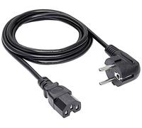 Câble de raccordement Akyga alimentation [1x Prise mâle + contact de protection - 1x Secteur femelle C15] 1.8 m noir